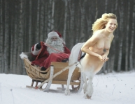 Santa and his reindeer girl