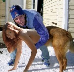 doggirl in snow